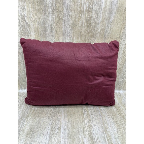 Handmade Christmas Joy Needlepoint Throw Pillow Holiday Decor 12'X8' - Picture 2 of 4